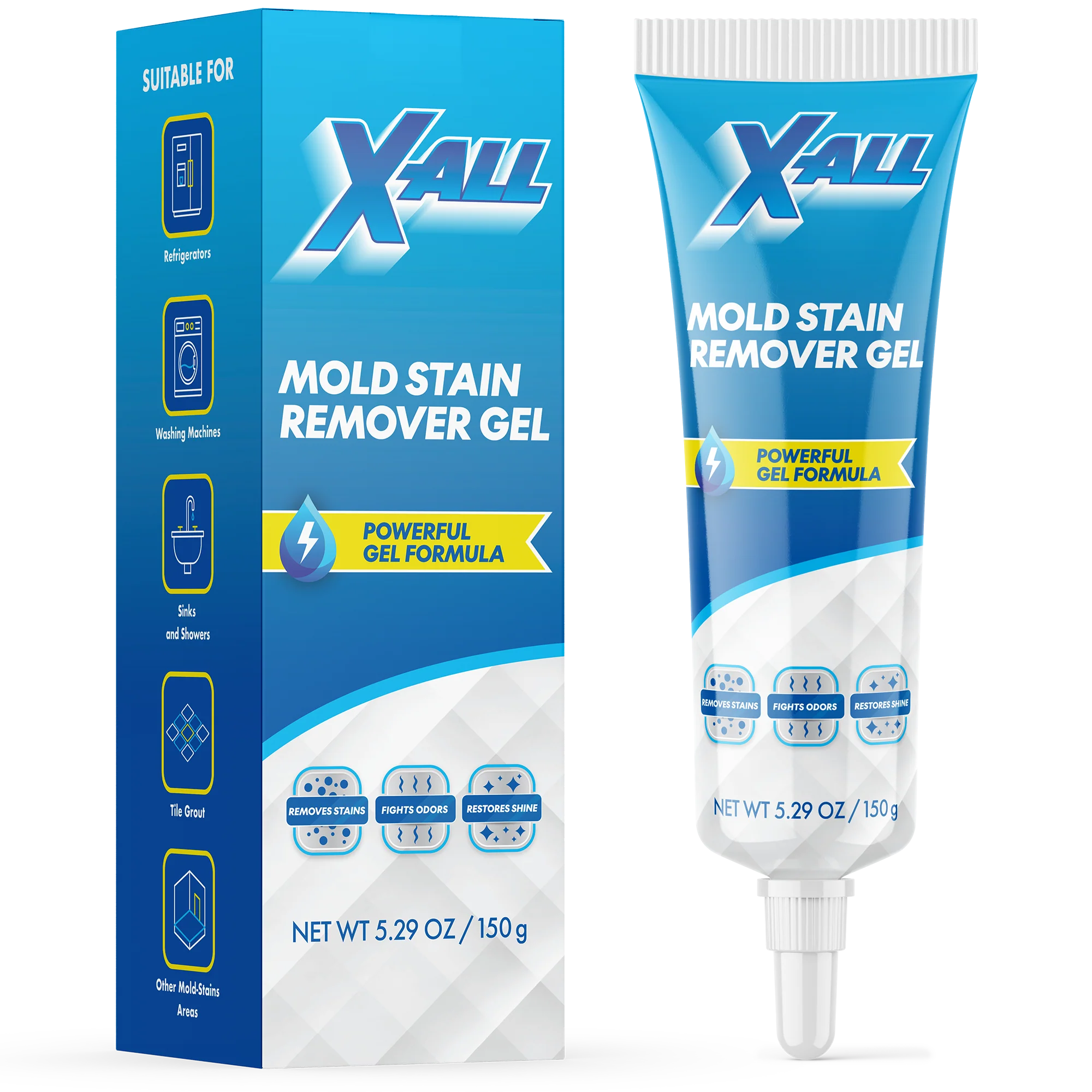 1x X-All Mold Stain Cleaning Gel - 1 Pack - Cross