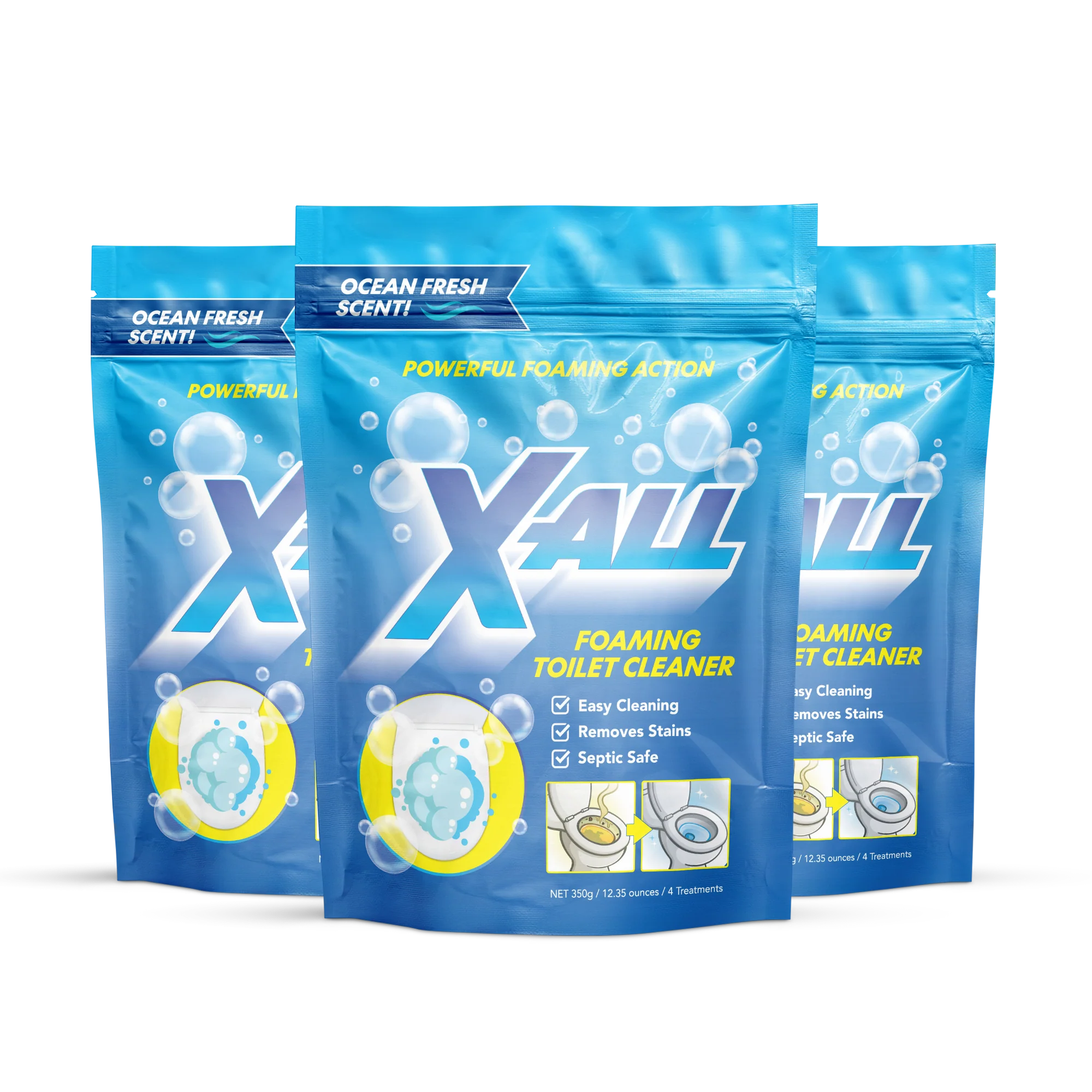 4x X-All Foaming Toilet Cleaner - NP2