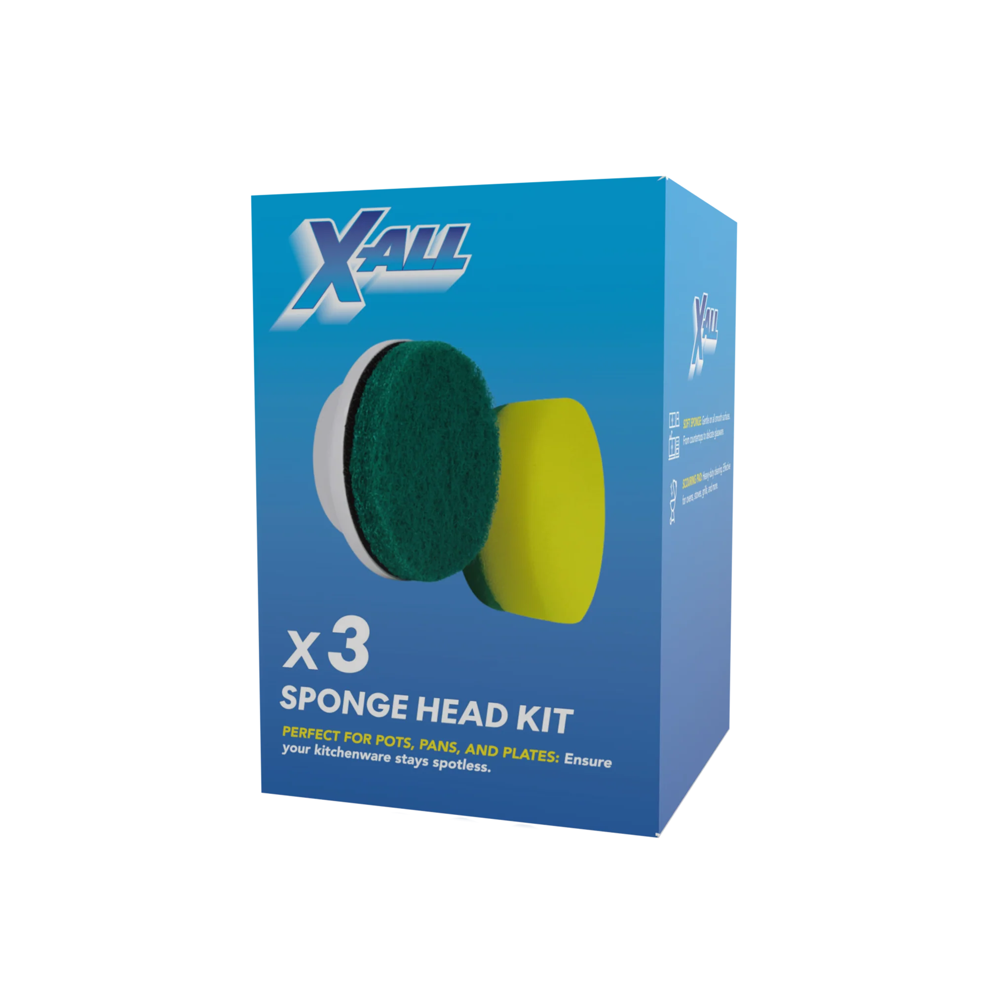 X-All Power Scrubber - Sponge Brush Pack - Monthly